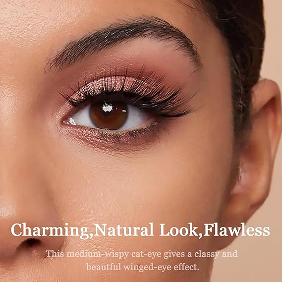 3D Magnetic Eyelashes with Eyeliner Kit - 7C SevenCrown Magnetic Lashes Natural Looking with Upgraded 4 Tubes of Liner Waterproof, Long Lasting,10 Pairs Reusable False Eyelashes Easy to Apply.