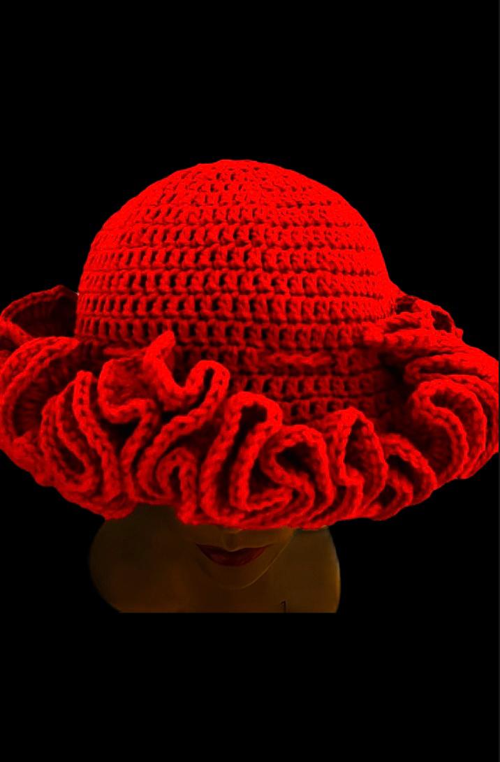 Handmade Red Crochet Hat – Bold, Cozy & Stylish
