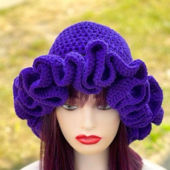 Handmade Purple Crochet Hat – Cozy & Stylish Winter Beanie